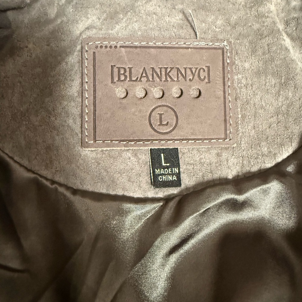 BlankNYC Gray Suede Fringe Leather Jacket - Picture 4 of 7